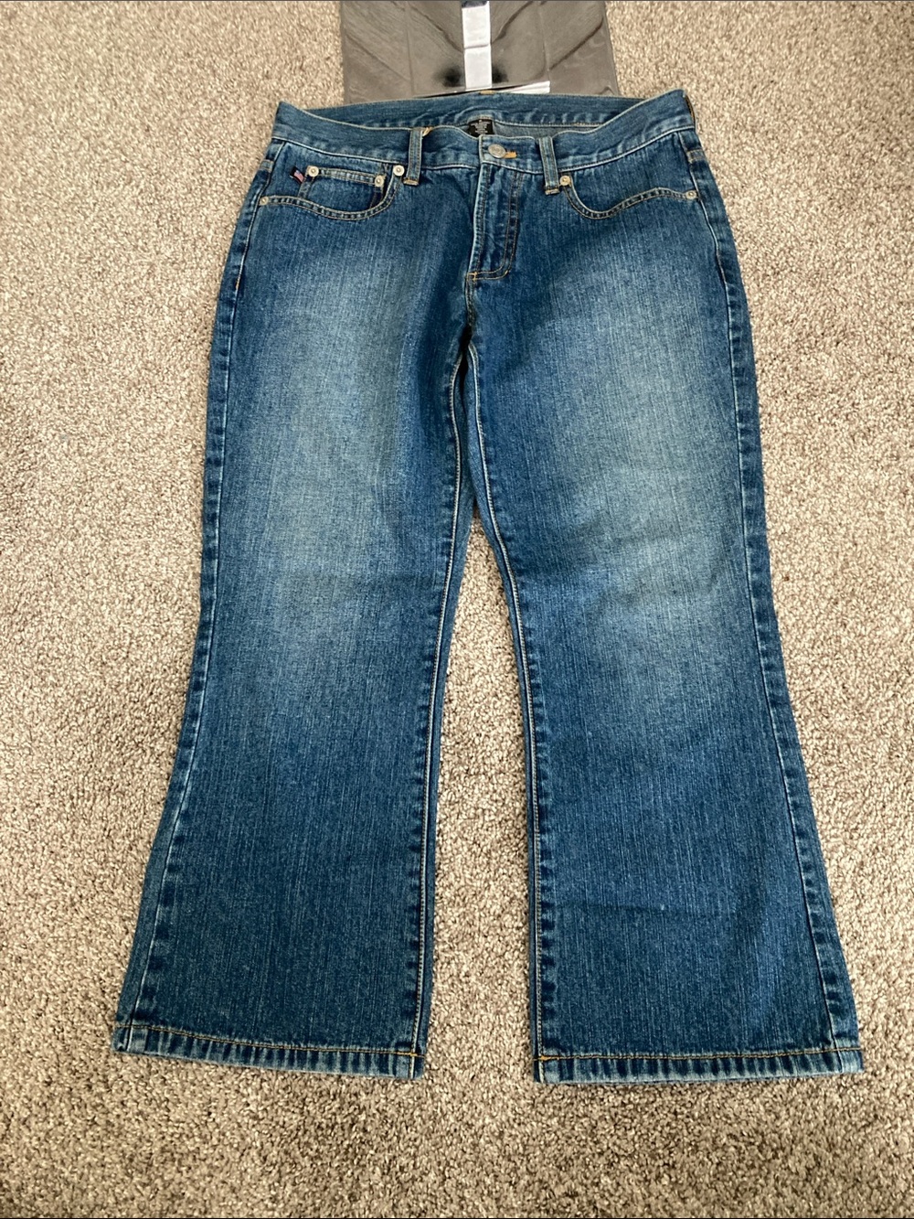 RL Polo Women’s Blue Denim capris Jeans - Classic Mid Wash